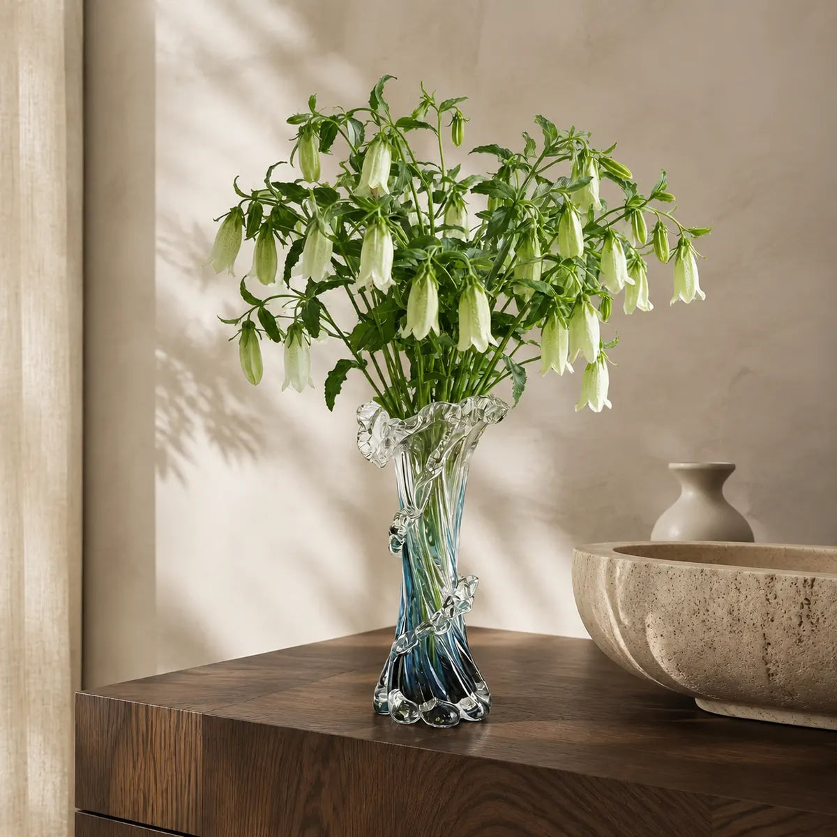 Vasemuse Hand Blown Ocean Glass Vase