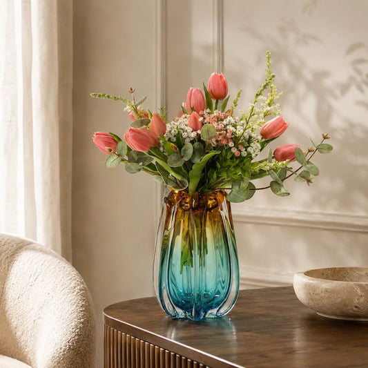 Vasemuse Wide Mouth Art Glass Vase