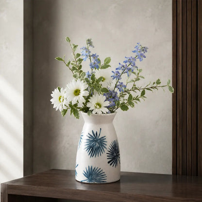 Vasemuse Minimalist Teal Ceramic Table Vase