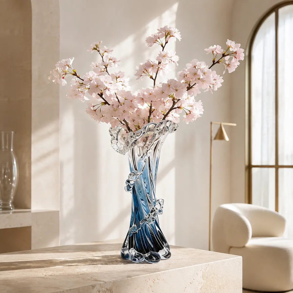 Vasemuse Hand Blown Ocean Glass Vase