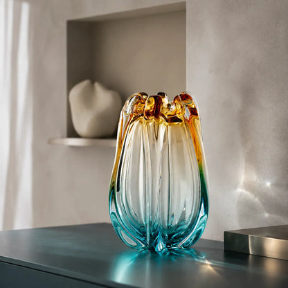 Vasemuse Wide Mouth Art Glass Vase